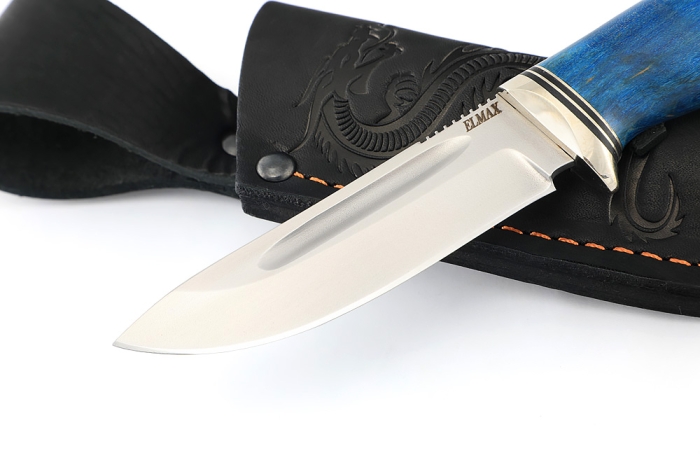 Нож Малыш (Elmax рукоять карельская береза синяя)