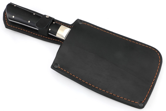 Кухонный Топорик сталь AUS8 рукоять микарта черная цельнометаллический