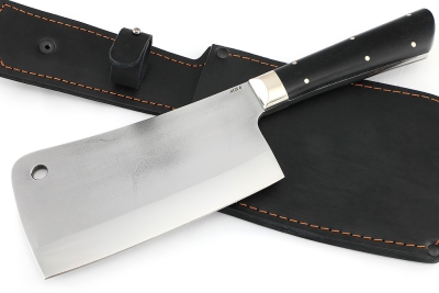 Кухонный Топорик сталь AUS8 рукоять микарта черная цельнометаллический