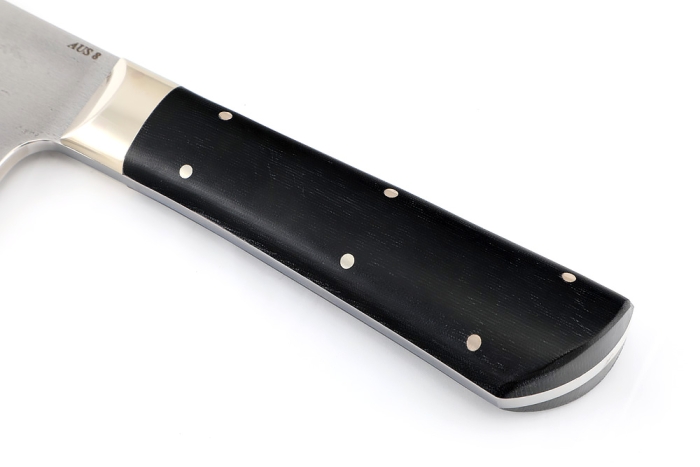 Кухонный Топорик сталь AUS8 рукоять микарта черная цельнометаллический