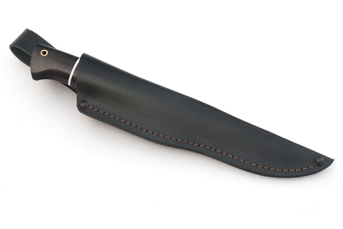 Нож Зубатка (дамаск, чёрный граб)