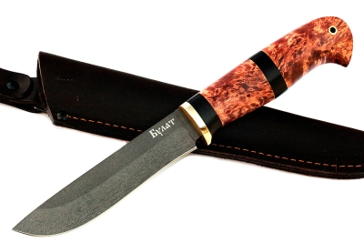 Нож Сокол (булат, карельская берёза)