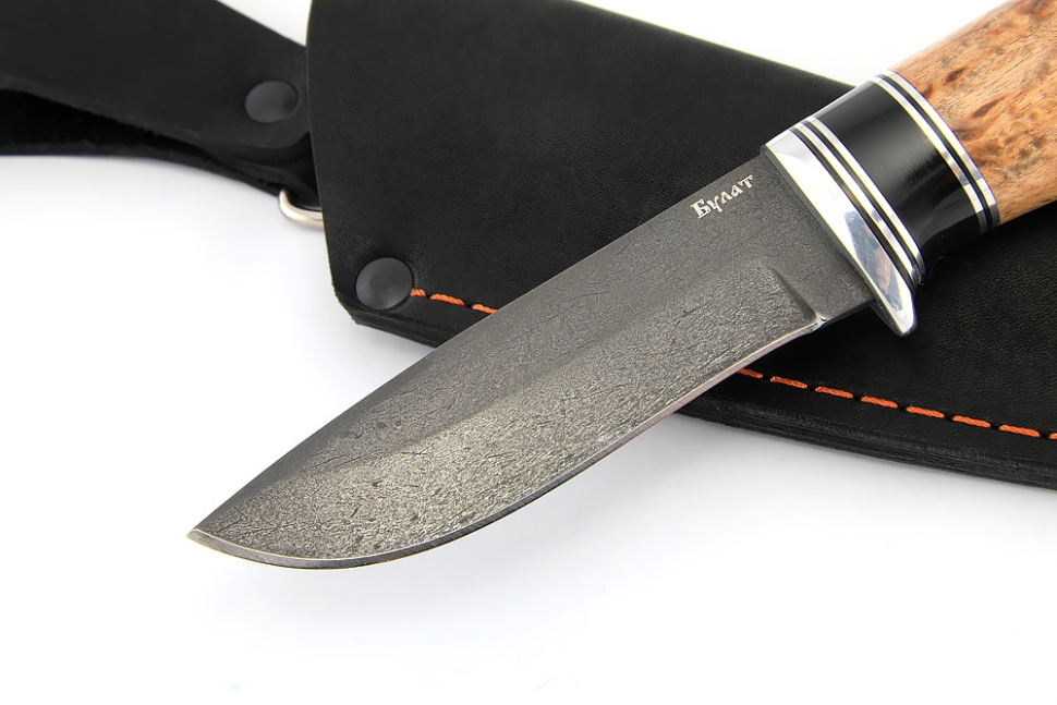 Нож Финт (булат, карельская берёза)