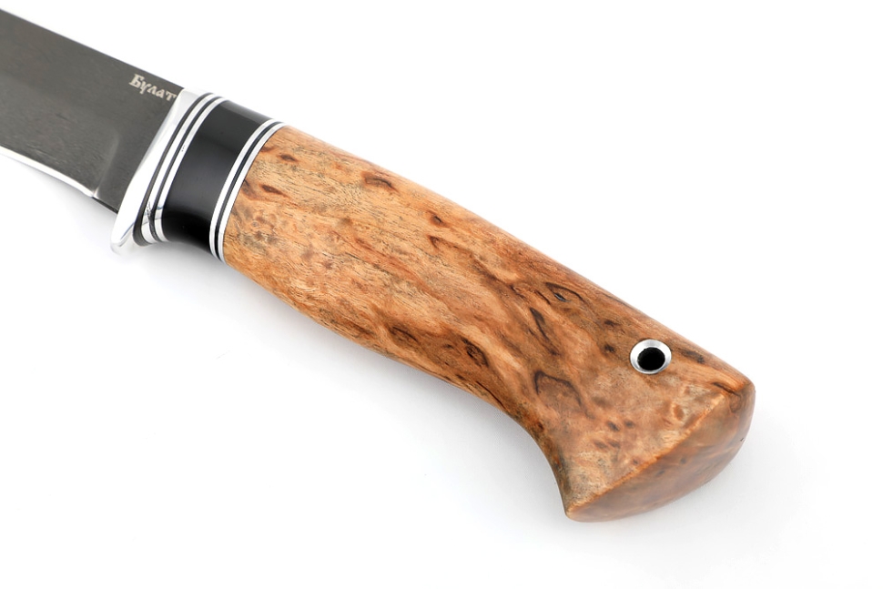Нож Финт (булат, карельская берёза)