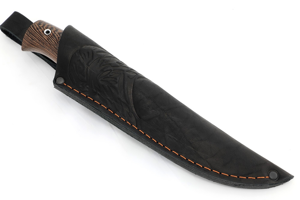 Нож Судак малый (дамаск, черный граб, венге)
