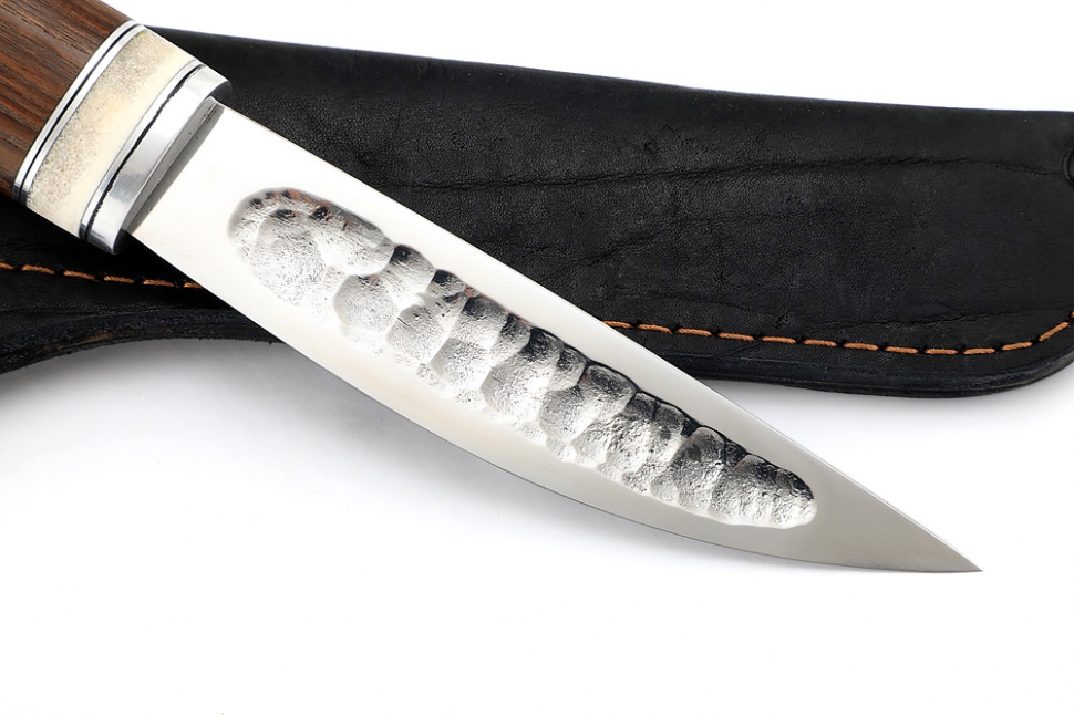 Нож Северный №1 (х12МФ, кованый дол, термоясень, вставка кость)