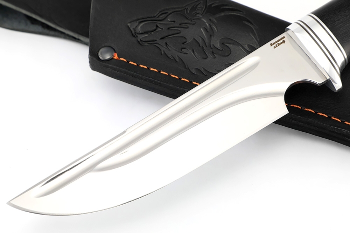 Нож Лесной (х12МФ- долы, рукоять чёрный граб)