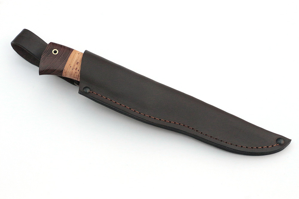 Нож Комар (дамаск, береста)