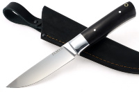 Нож Рысь (порошковая сталь ELMAX, чёрный граб) цельнометаллический