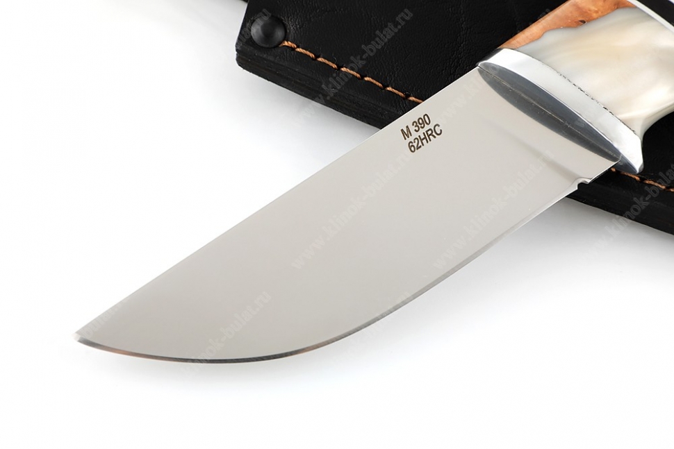 Нож Барсук (порошковая сталь M390, рукоять наборная композит и дерево)