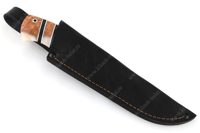 Нож Барсук (порошковая сталь M390, рукоять наборная композит и дерево)