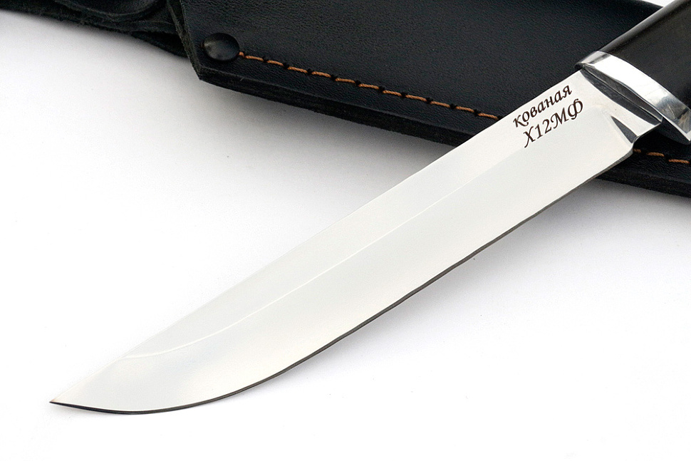 Нож Зубатка-2 (х12МФ, чёрный граб)