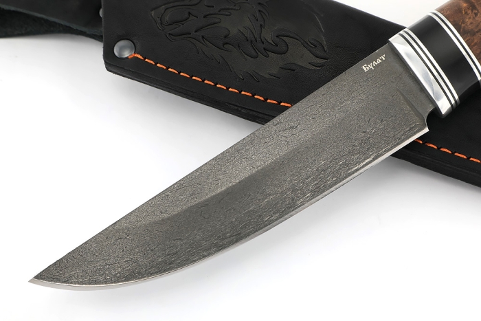 Нож Стрела (булат, карельская берёза)