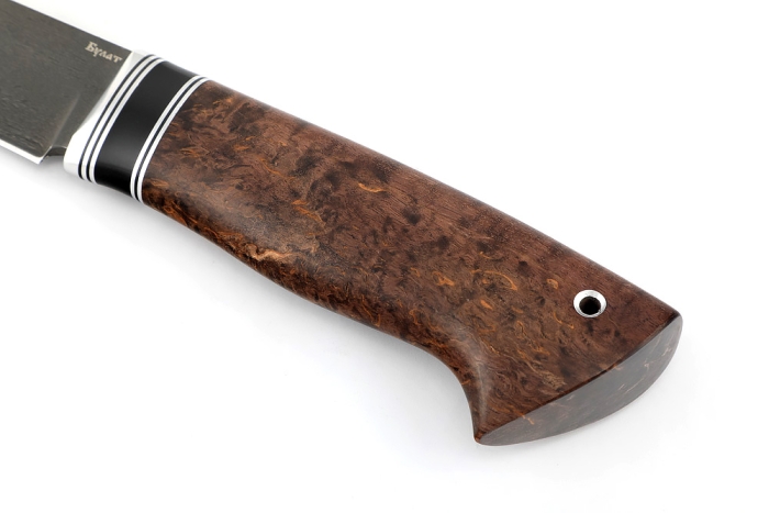 Нож Стрела (булат, карельская берёза)