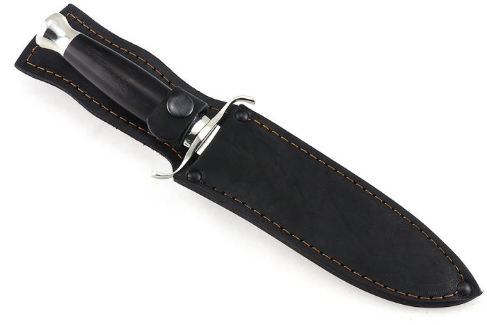 Нож Классика (порошковая сталь ELMAX, чёрный граб - мельхиор)