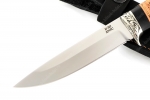 Нож Пантера (порошковая сталь M390, береста, гарда мельхиор) - Нож Пантера (порошковая сталь M390, береста, гарда мельхиор)