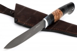 Нож Сафари (булат, рукоять наборная карельская берёза, чёрный граб, акрил) - Нож охотника