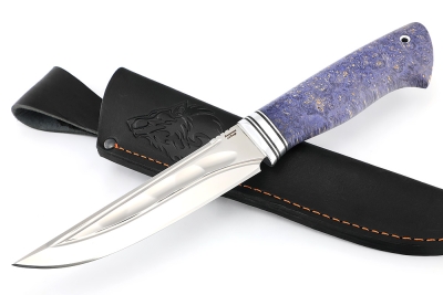 Нож Стрела (х12МФ камень долы, рукоять кап клена сиреневый)