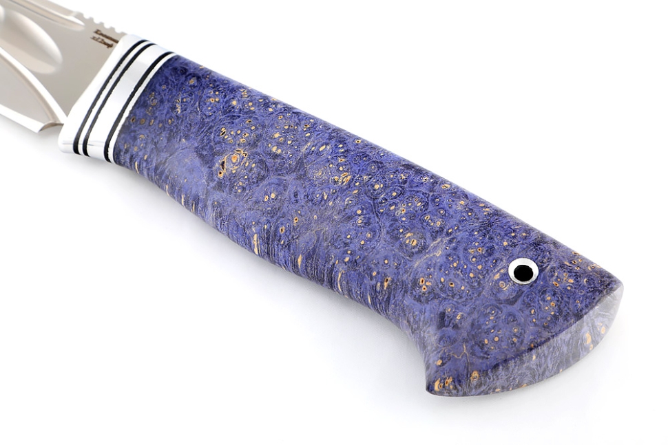 Нож Стрела (х12МФ камень долы, рукоять кап клена сиреневый)