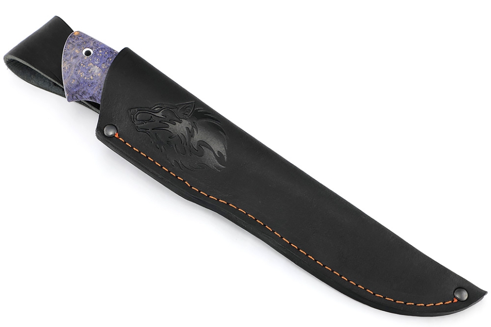 Нож Стрела (х12МФ камень долы, рукоять кап клена сиреневый)