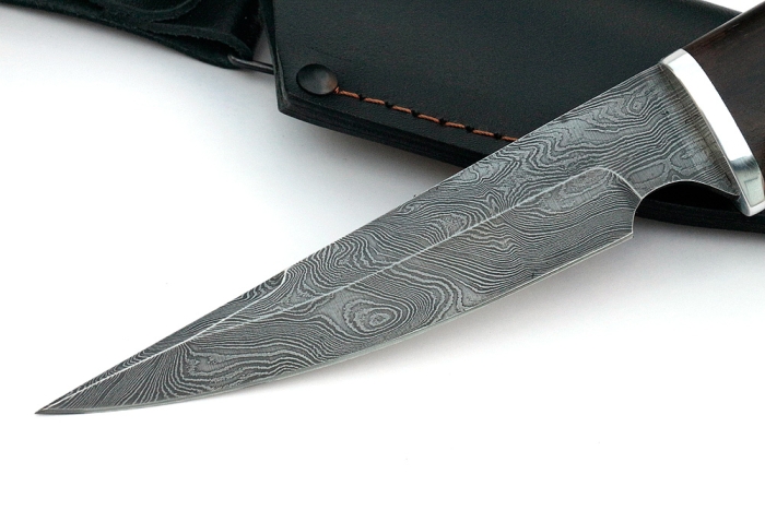 Нож Комар (дамаск, чёрный граб)