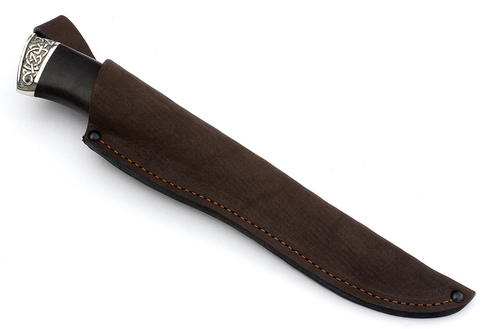 Нож Таран (булат, чёрный граб - мельхиор)