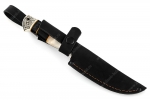 Нож Пантера (порошковая сталь M390, рукоять наборная чёрный граб, акрил, мельхиор) - Нож Пантера (порошковая сталь M390, рукоять наборная чёрный граб, акрил, мельхиор)