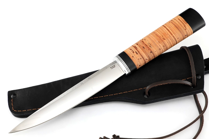 Нож Северный №4 (х12МФ, кованый дол, береста)