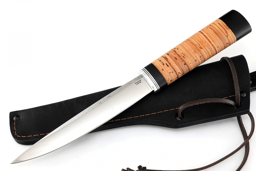 Нож Северный №4 (х12МФ, кованый дол, береста)