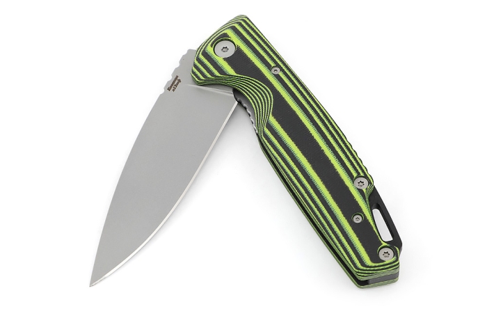 Нож складнйо Турист сталь Х12МФ рукоять G10 чёрно-зеленая