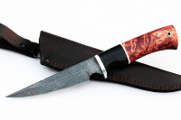 Нож Комар (дамаск, карельская берёза)