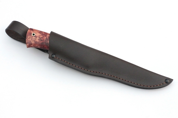 Нож Комар (дамаск, карельская берёза)