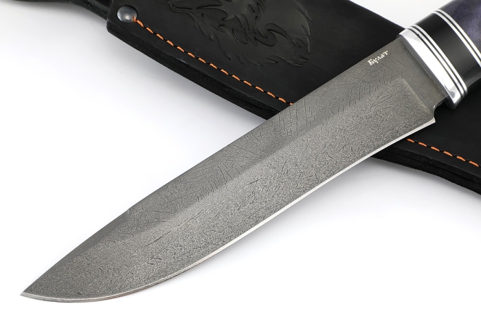 Нож Таран (булат, карельская берёза стабилизированная)