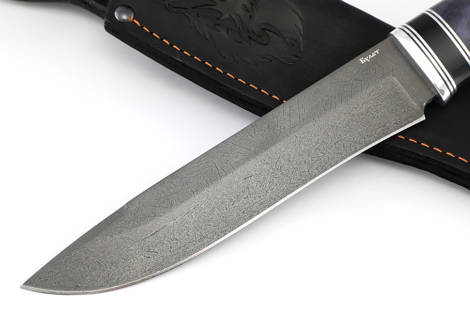 Нож Таран (булат, карельская берёза стабилизированная)