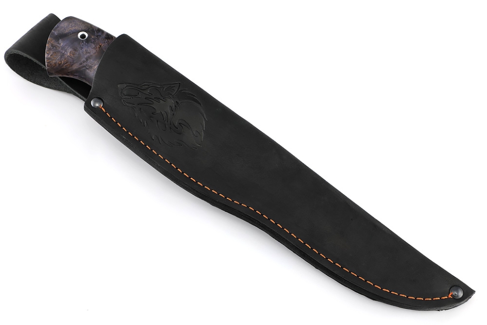 Нож Таран (булат, карельская берёза стабилизированная)