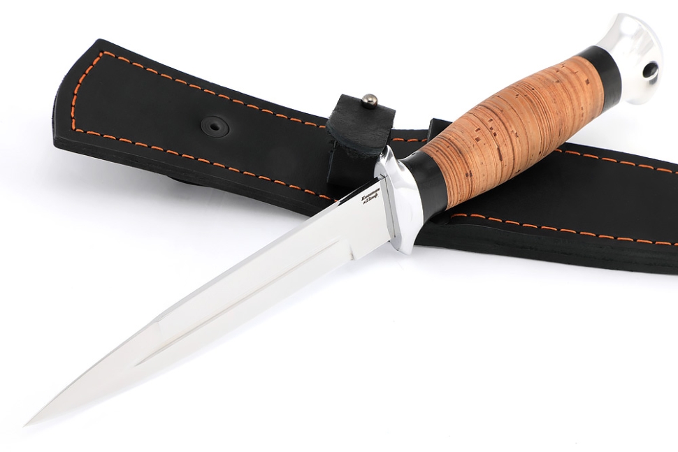 Нож Перо (х12МФ, береста - дюраль)