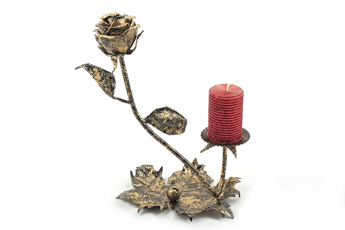 Кованая подставка для ножа (с подсвечником)