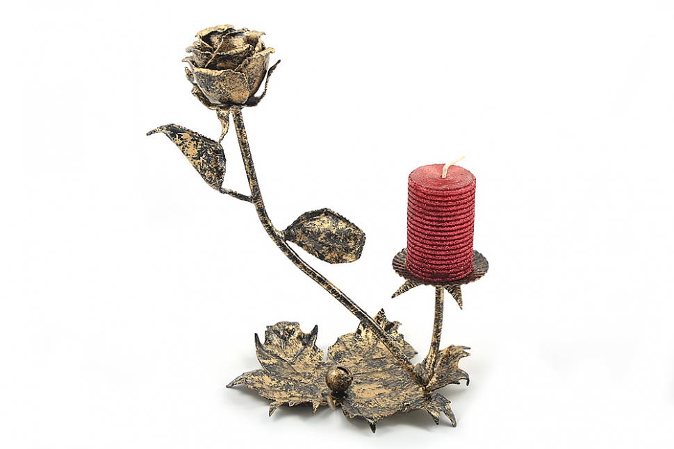 Кованая подставка для ножа (с подсвечником)