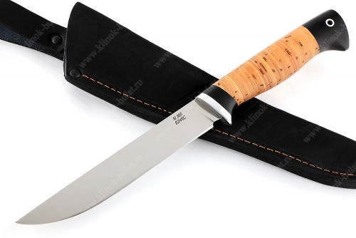 Нож Зубатка (порошковая сталь М390, береста)