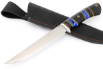 Нож Филейный средний (К340, рукоять наборная акрил синий, черный граб ) - Нож Филейный средний (К340, рукоять наборная акрил синий, черный граб )