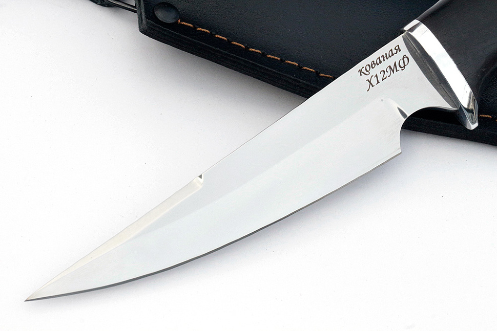 Нож Комар (х12МФ, чёрный граб)