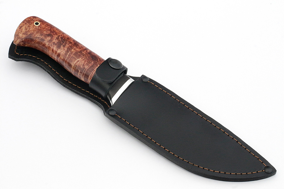 Нож Глухарь (ХВ5-Алмазка, карельская берёза)