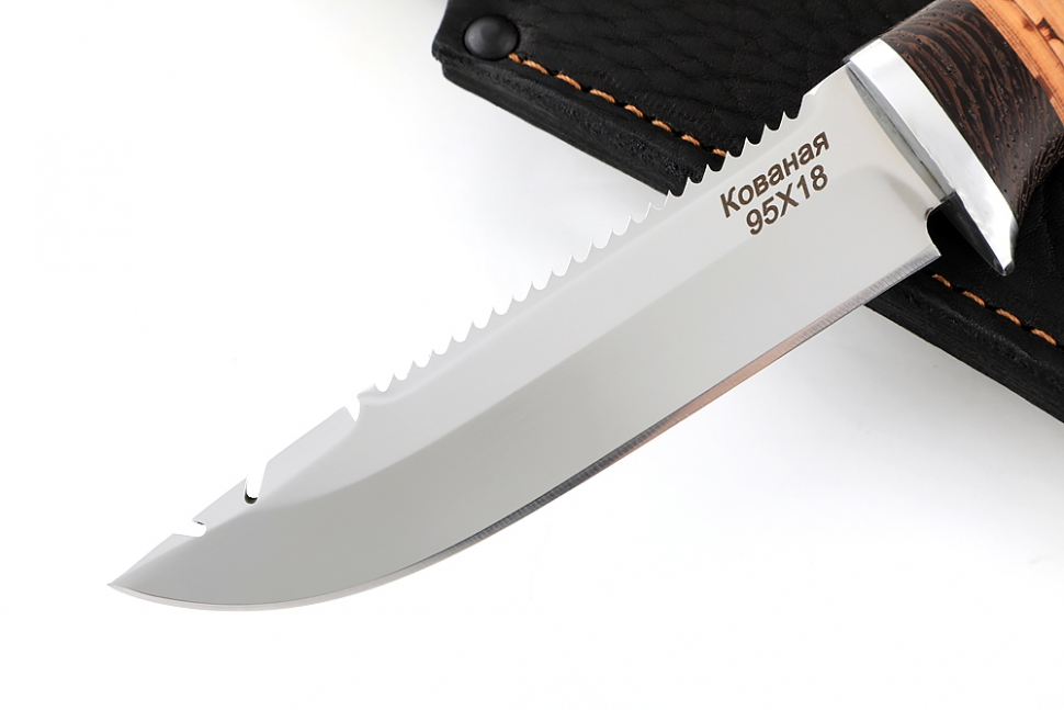 Нож Судак малый (95Х18, береста)