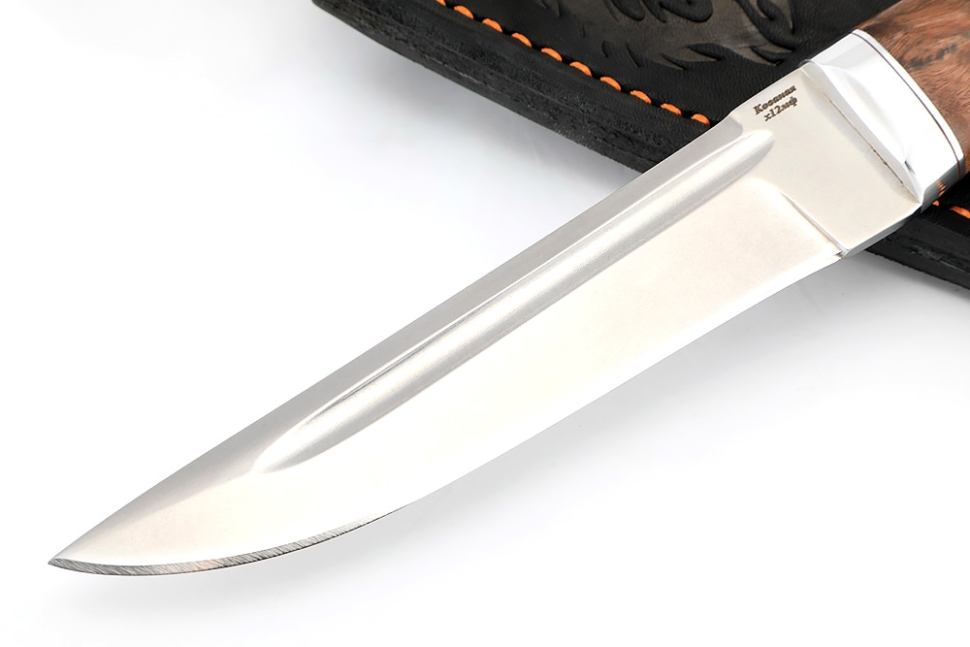 Нож Казак (х12МФ, карельская береза коричневая)