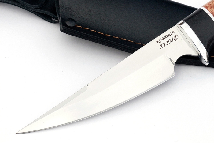 Нож Комар (х12МФ, карельская берёза)
