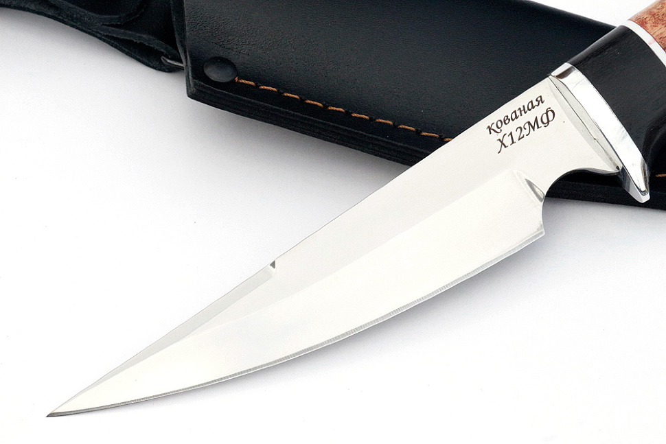 Нож Комар (х12МФ, карельская берёза)