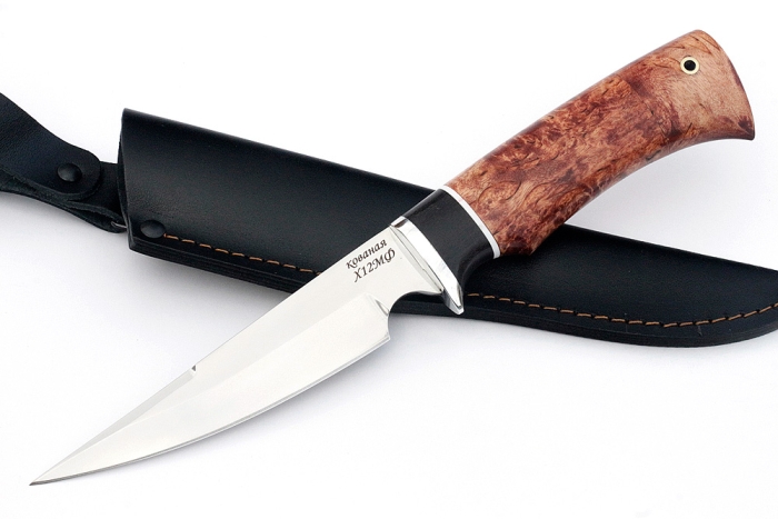 Нож Комар (х12МФ, карельская берёза)