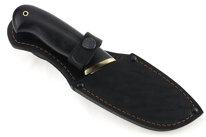 Нож Потрошитель (порошковая сталь Elmax, черный граб) всадной монтаж