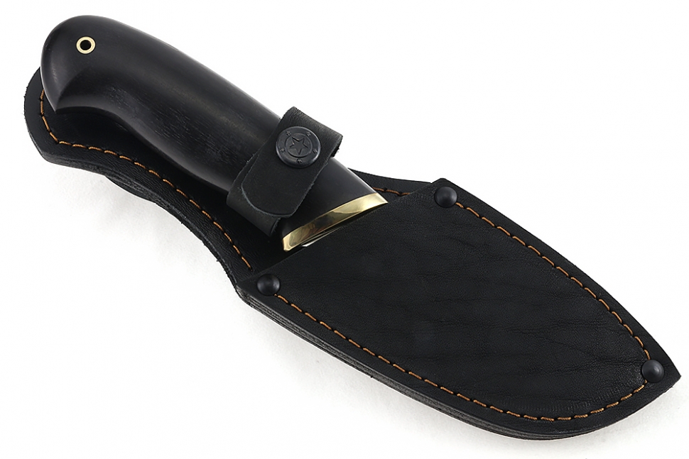 Нож Потрошитель (порошковая сталь Elmax, черный граб) всадной монтаж
