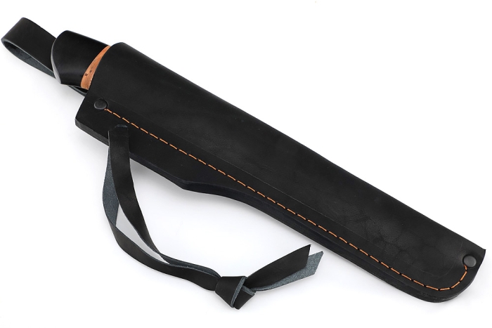 Нож Северный №5 (дамаск, кованый дол, береста)